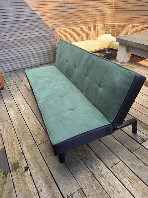 Buy & Sell Noel Park North London - Photos for Hardly used sofa bed - green (easy to use)