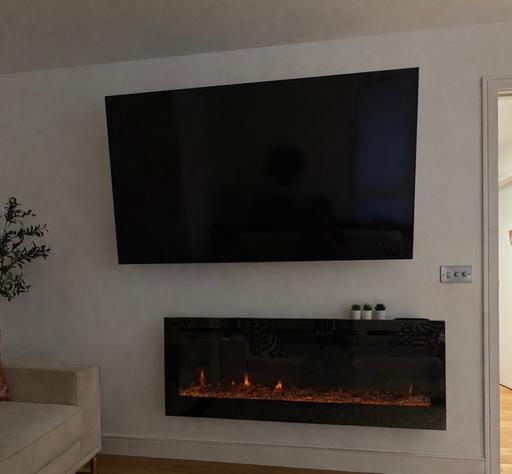 Buy & Sell Tokyngton North West London - Photos for Huge tv + Electric fireplace features wall