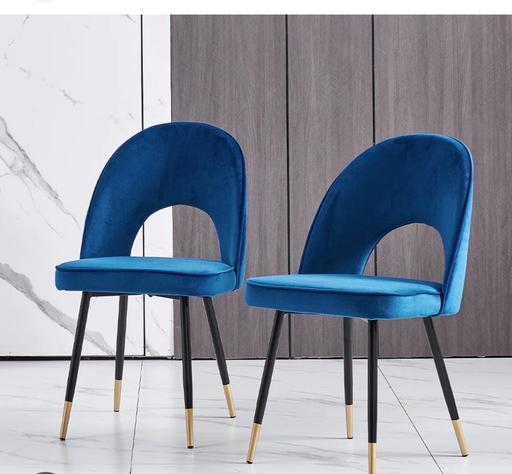 Buy & Sell Quinton Birmingham - Photos for Blue velvet chairs excellent condition