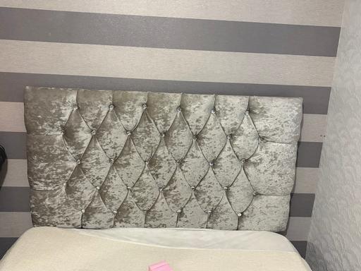 Buy & Sell Yardley Birmingham - Photos for Grey diamanté headboard -Small double