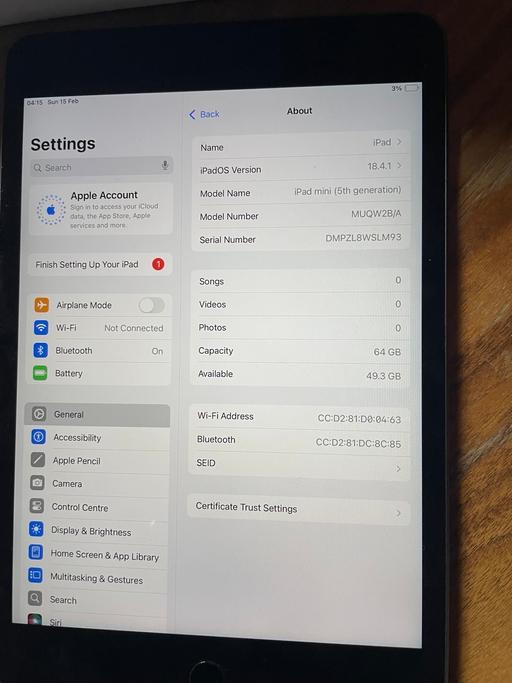Buy & Sell Small Heath Birmingham - Photos for iPad Mini 5th Generation IOS26 as new