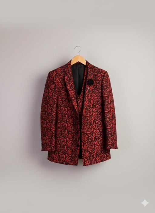 Buy & Sell Slough Town Centre Slough - Photos for Luxury Red & Black Rose 2 Piece Suit