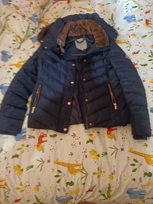 Buy & Sell Peckham South East London - Photos for navy hooded coat size 14 Harvey and jones