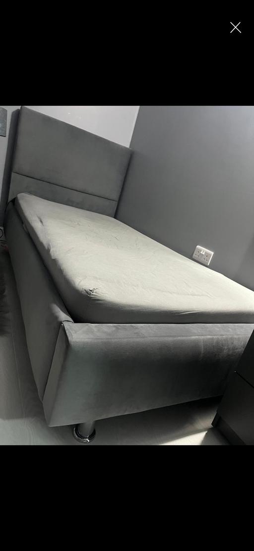 Buy & Sell Maypole Birmingham - Photos for Velvet single bed with memory foam mattress