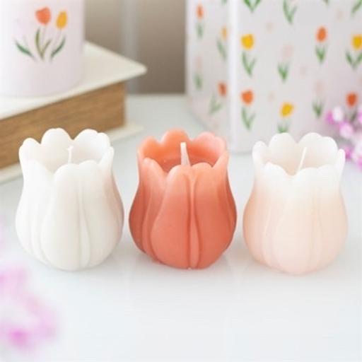 Buy & Sell Crewe Cheshire East - Photos for Set Of 3 Tulip Shaped Candles - Mothers Day