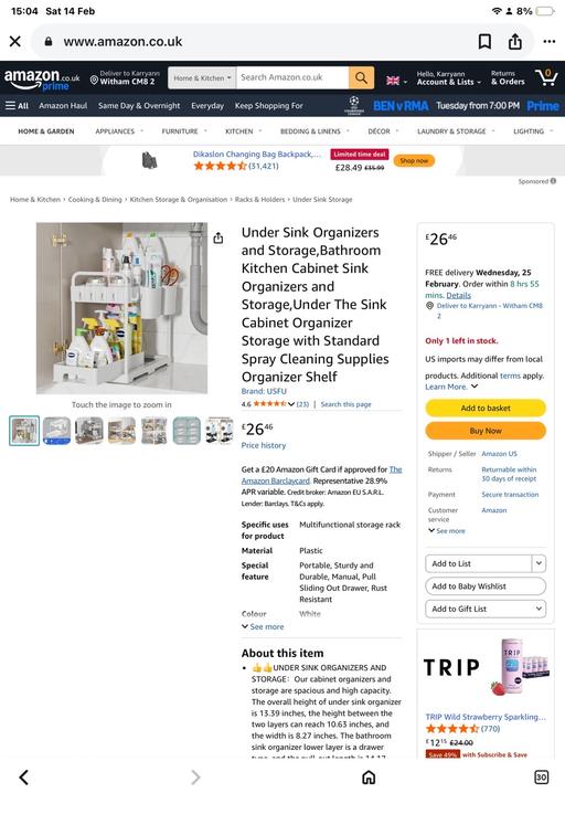 Buy & Sell Rivenhall Braintree - Photos for Under sink storage