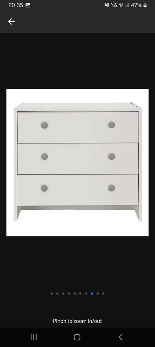 Buy & Sell Chalton Central Bedfordshire - Photos for White 3 chest of drawers.