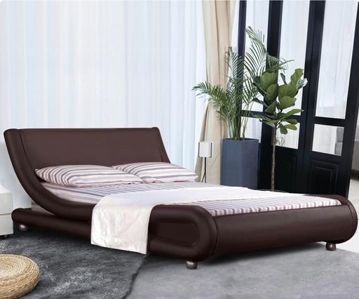 Buy & Sell Yeovil Somerset - Photos for Bed frame faux-leather brown