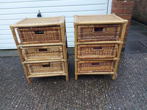 Buy & Sell Kings Norton Birmingham - Photos for Pair of bamboo/ cane bedside tables