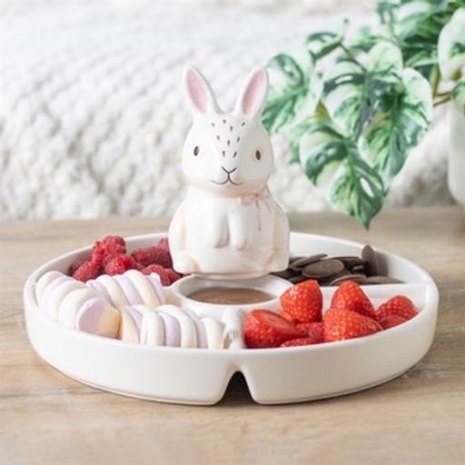 Buy & Sell Crewe Cheshire East - Photos for Bunny Chip&Dip Ceramic Snack Dish - Easter