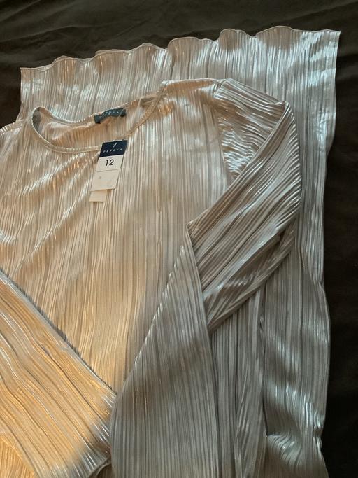 Buy & Sell Stechford Birmingham - Photos for Size12 peacock creamy beige shiny lined dress