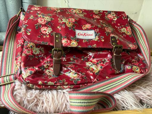 Buy & Sell Heathhall Dumfries and Galloway - Photos for Cath Kidson red PVC satchel bag vgc