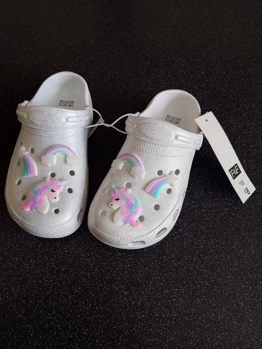 Buy & Sell Woodthorpe Charnwood - Photos for Girls white unicorn clogs size 12-13