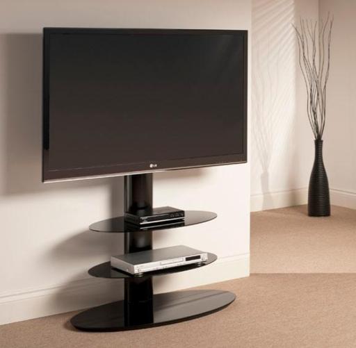 Buy & Sell Ward End Birmingham - Photos for Black Glass Tv Stand With Hanging Brackets