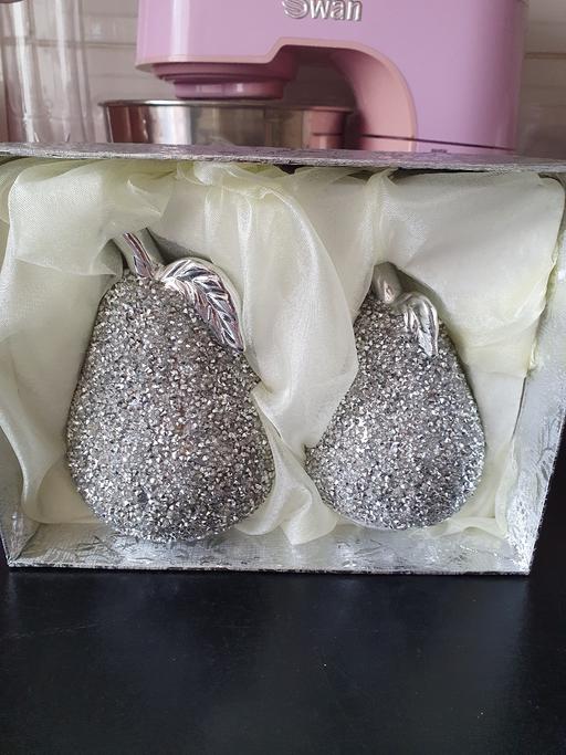 Buy & Sell Upper Gornal Dudley - Photos for silver bling pear ornament set x 2 New