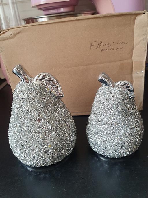 Buy & Sell Upper Gornal Dudley - Photos for silver bling pear ornament set x 2 NEW