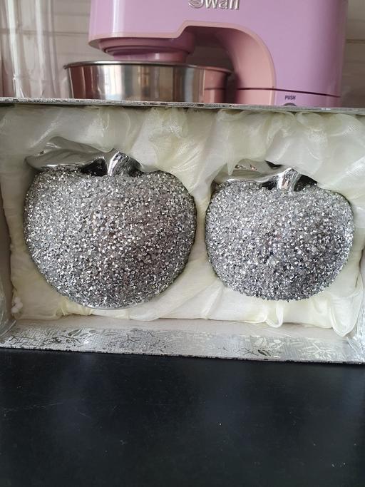 Buy & Sell Upper Gornal Dudley - Photos for silver bling apple ornament set x 2 New