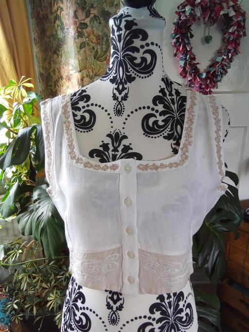 Buy & Sell Wetwang East Riding of Yorkshire - Photos for white crop top linen blend medium bnwt