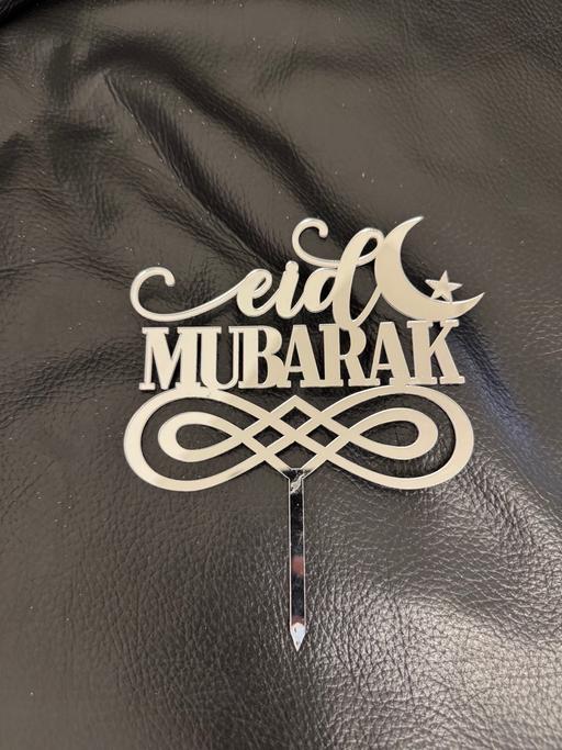 Buy & Sell Shepherd`s Bush West London - Photos for Silver Eid Mubarak Cake Topper