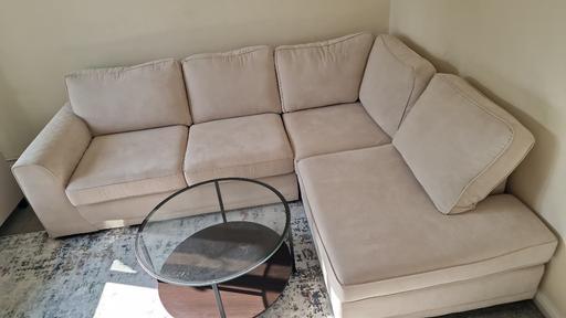 Buy & Sell - Photos for L Shaped Sofa Beige, Great conditions!!!