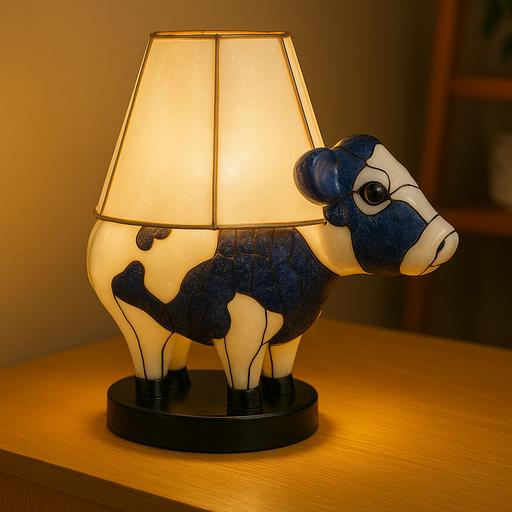 Buy & Sell Purley Croydon - Photos for Whimsical Blue & White Cow USB Table Lamp