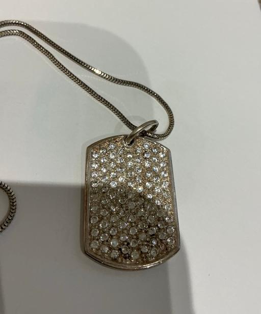 Buy & Sell New Tupton Chesterfield - Photos for 925 silver rectangular pendant crystal inset