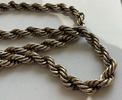Buy & Sell New Tupton Chesterfield - Photos for 18k white gold plated heavy 22ins rope chain