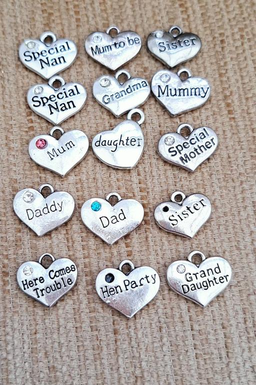 Buy & Sell Ebbw Vale Blaenau Gwent - Photos for 15 mix Family heart silver charms new