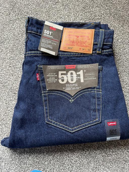 Buy & Sell Glasgow Glasgow - Photos for Levis 501 Straight Jeans W34 L32 Dark blue