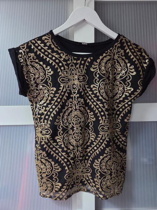 Buy & Sell Halton Brook Halton - Photos for Age 11-12 RIVER ISLAND black & gold top