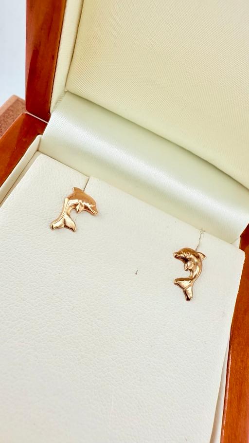 Buy & Sell Harrow on the Hill North West London - Photos for Fine 9ct Yellow Gold Dolphin Stud Earrings