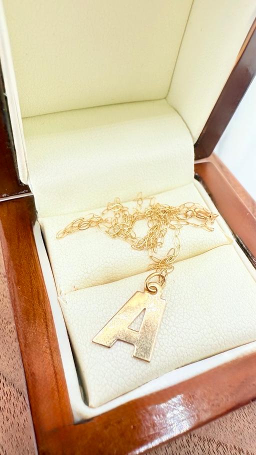 Buy & Sell Harrow on the Hill North West London - Photos for Fine 9ct Gold Initial “A” Pendant and Chain