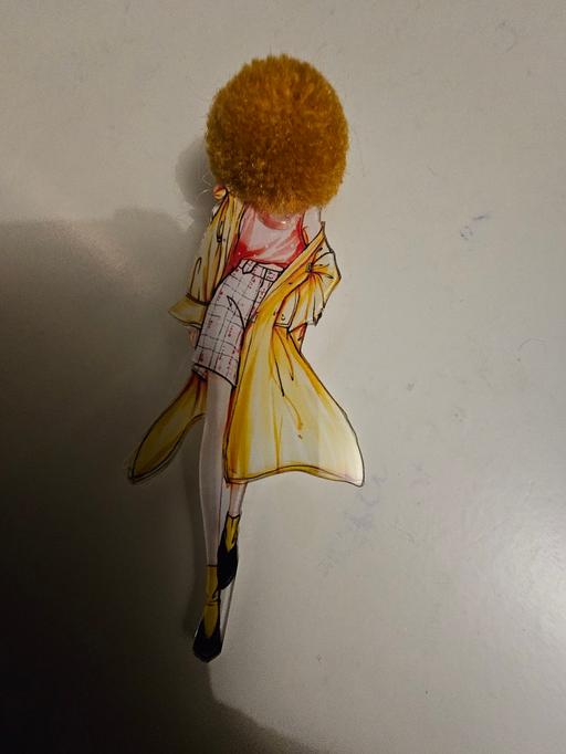 Buy & Sell Pilsley North East Derbyshire - Photos for acrylic lady brooch russet pompom head