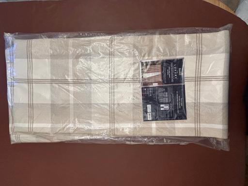 Buy & Sell Measham North West Leicestershire - Photos for Highland Check Natural Pencil Pleat Curtains