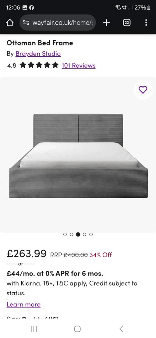 Buy & Sell Hurst Green Dudley - Photos for Double Ottoman bed