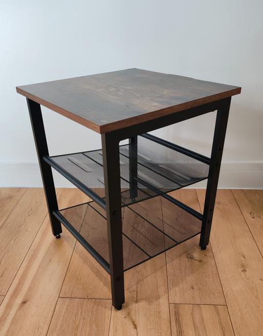 Buy & Sell Plumstead South East London - Photos for Walnut & black metal coffee / side table