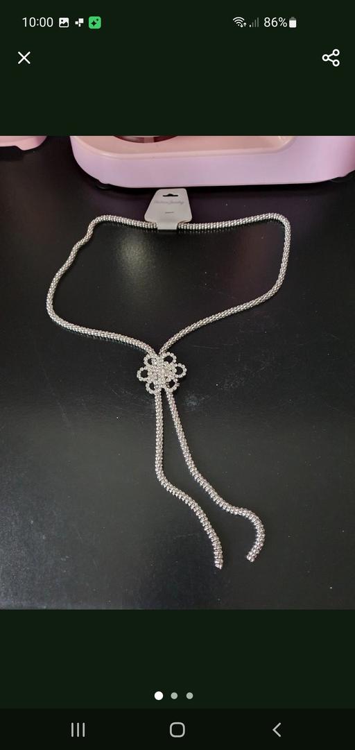 Buy & Sell Upper Gornal Dudley - Photos for silver diamante fashion necklace NEW