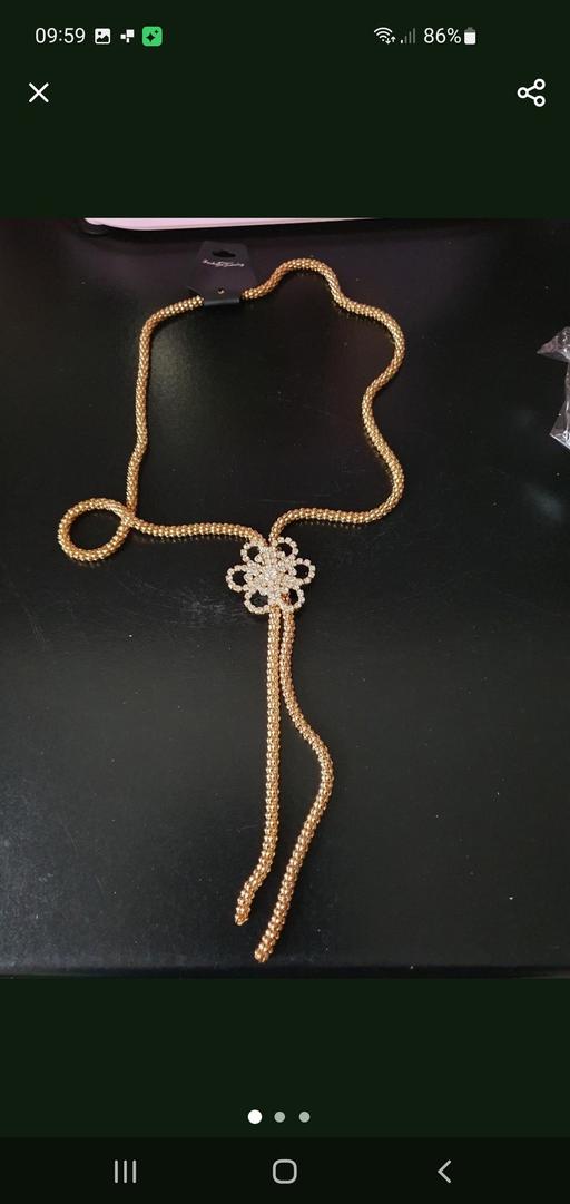 Buy & Sell Upper Gornal Dudley - Photos for gold diamante fashion necklace