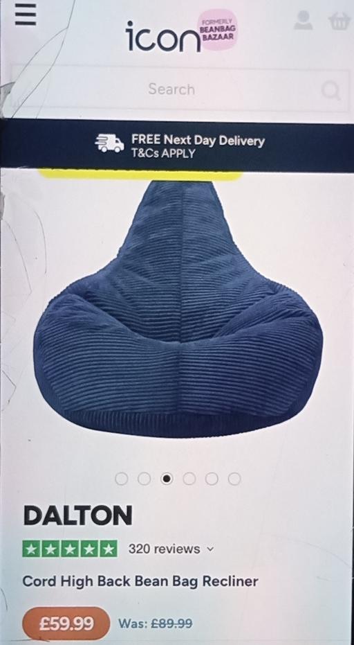 Buy & Sell Stratford East London - Photos for Blue BeanBag Recliner Chair