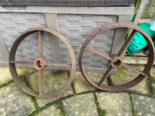 Buy & Sell Treeton Rotherham - Photos for Pair of cast iron wheels