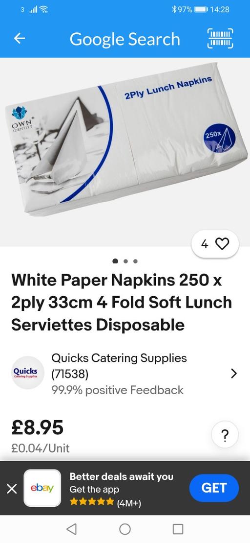 Buy & Sell Heath Town Wolverhampton - Photos for New 2ply paper napkins 250