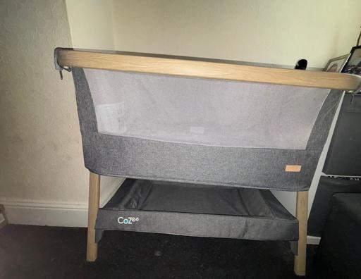 Buy & Sell Dagenham Barking and Dagenham - Photos for CoZee Bedside Crib - Oak/Charcoal