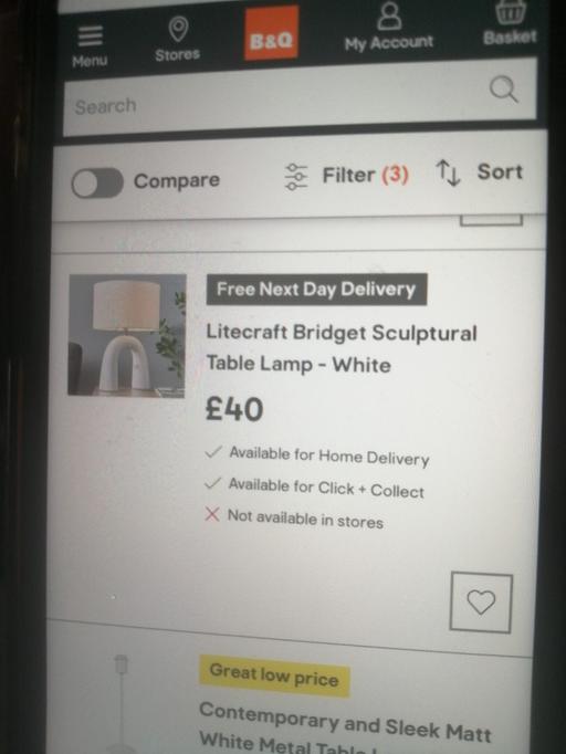 Buy & Sell Heath Town Wolverhampton - Photos for New white sculptural table lamp & shade
