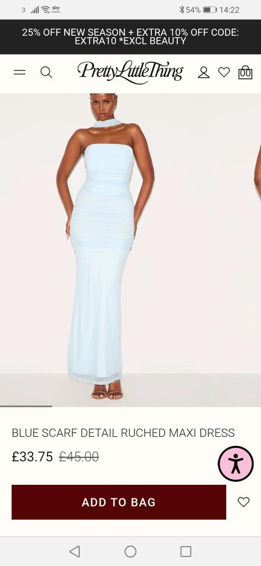 Buy & Sell Moseley Village Wolverhampton - Photos for New prettylittlething blue scarf dress 10