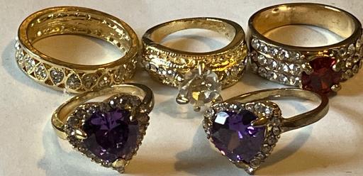 Buy & Sell Yeovil Somerset - Photos for 5x18kt gold plate white cubic zirconia rings.