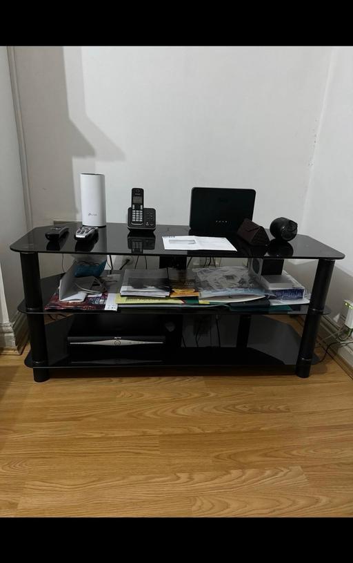 Buy & Sell Aston Birmingham - Photos for BLACK GLASS TV STAND ONLY