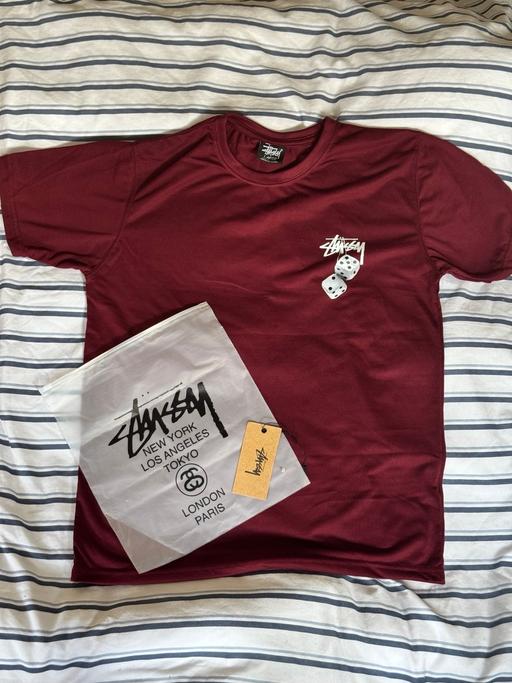 Buy & Sell - Photos for Burgundy Stüssy Dice Print Tee - Size L