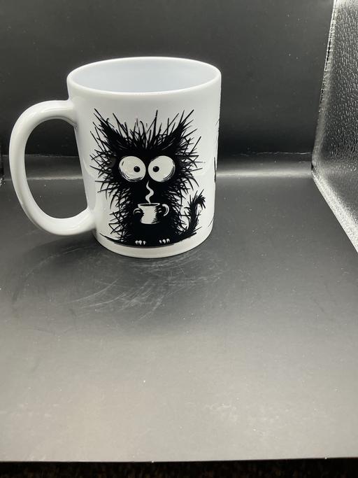 Buy & Sell Handsacre Lichfield - Photos for A white mug with scary cat transfer design