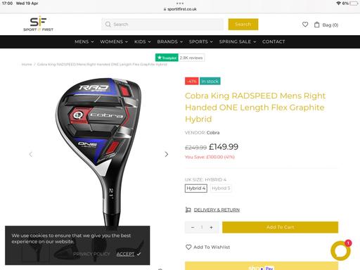 Buy & Sell Falconwood South East London - Photos for Cobra 4/5 rescue wood adjustable new with hea