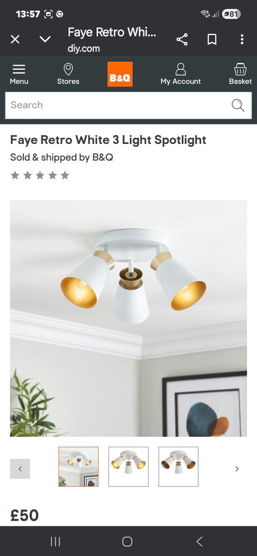 Buy & Sell Woodhouse Sheffield - Photos for Faye 3 light spotlight bar. RRP£50